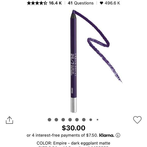 Bundle 2 Listings for $20😀 Urban Decay 24/7 Glide-on Eye Pencil - Picture 1 of 11